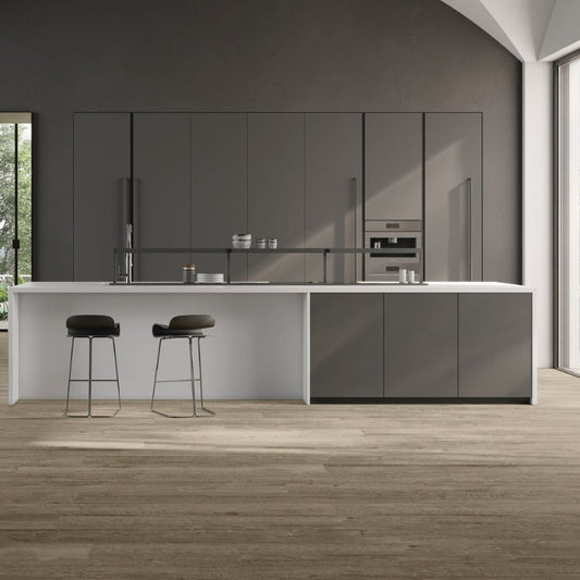 Eiken Linen Wood Effect Porcelain Tile 20 x 120cm-Delforno