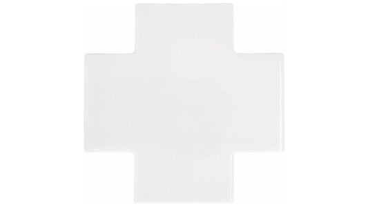 Shapes Collection Puzzle White Ceramic Tile 15 x 15cm-Delforno