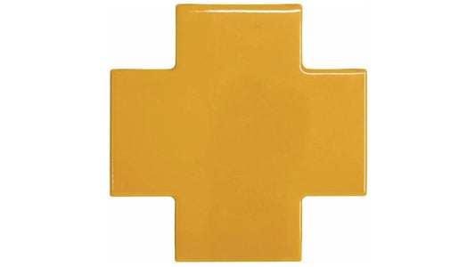 Shapes Collection Puzzle Yellow Ceramic Tile 15 x 15cm-Delforno