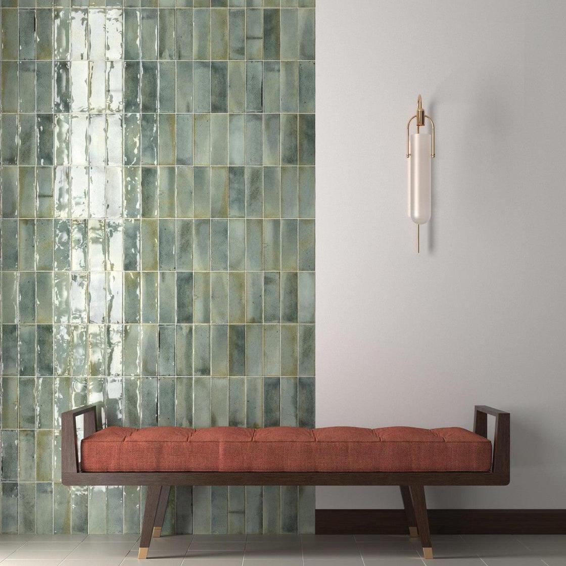 Small Format Hanoi Celadon Ceramic Tile 6.5 x 20cm-Delforno-Delforno