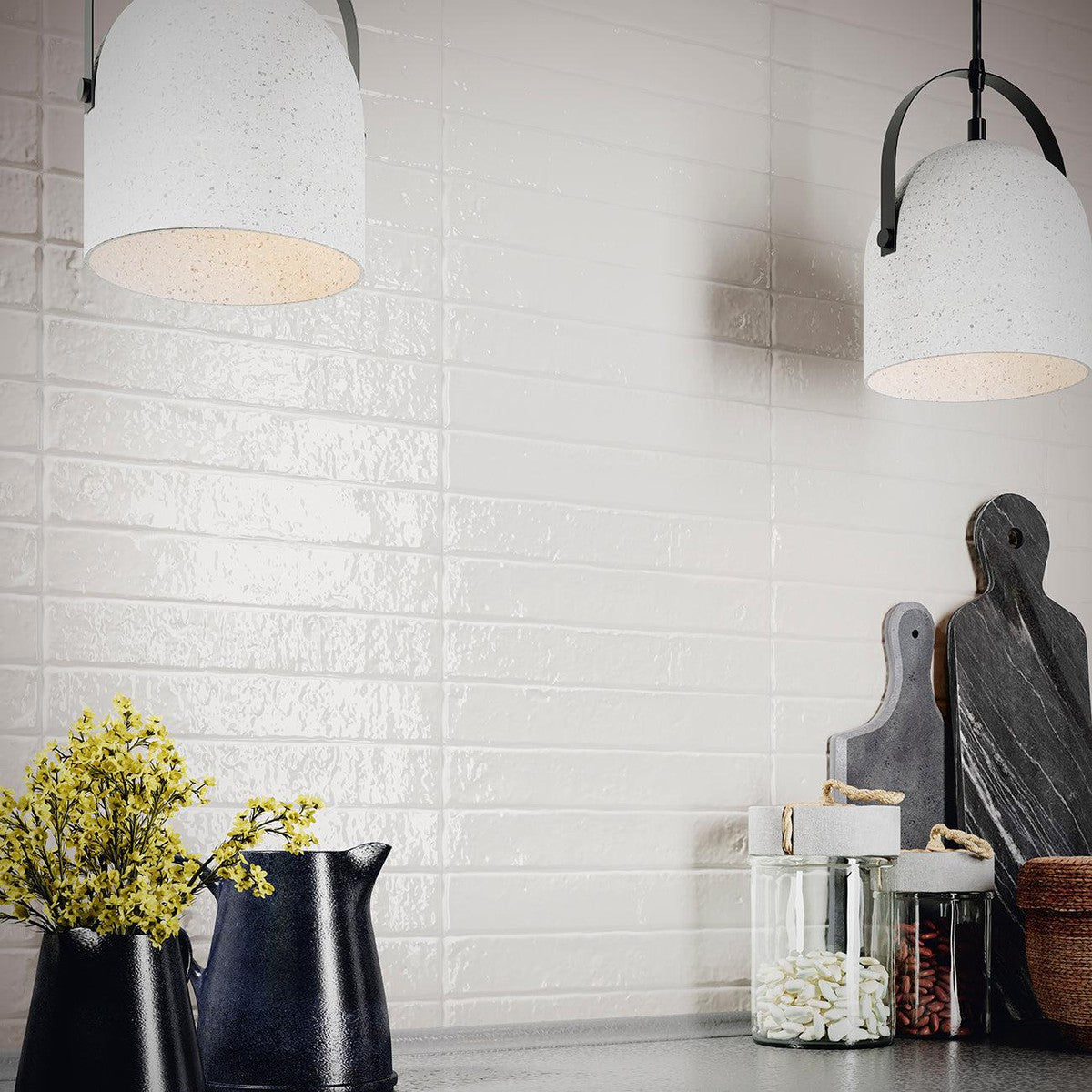 Small Format Luminous Snow Brick 3.8 x 23.5cm-Delforno