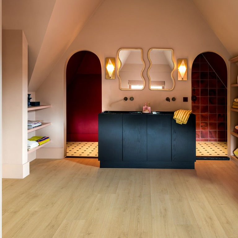 Brushed Oak Natural Laminate Wooden Flooring 21.2 x 138cm-Delforno