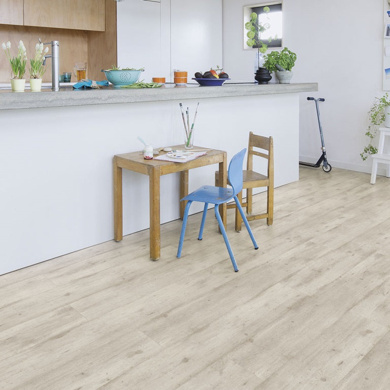Concrete Wood Light Grey Laminate Wooden Flooring 137.87 x 19cm-Delforno