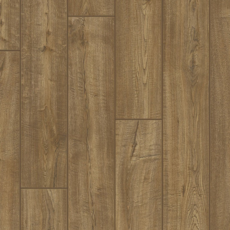 Scraped Oak Grey Brown Laminate Wooden Flooring 137.87 x 19cm-Delforno