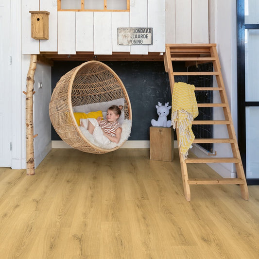 Light Classic Oak Laminate Wooden Flooring 19 x 120cm-Delforno