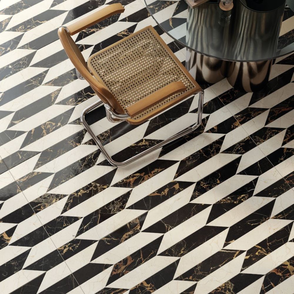 Intarsi Warm Gala 3D Satin 60 x 120cm Wall & Floor Tile-Delforno