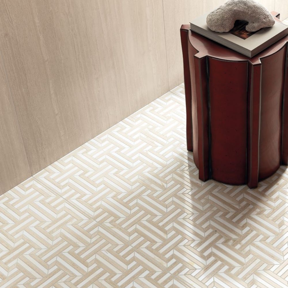 Intarsi Warm Asty 3D Satin 60 x 120cm Wall & Floor Tile-Delforno