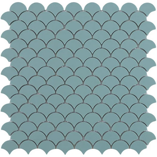 Matt Turquois 6101 Soul Glass Mosaic Tile 36 x 29cm-Delforno