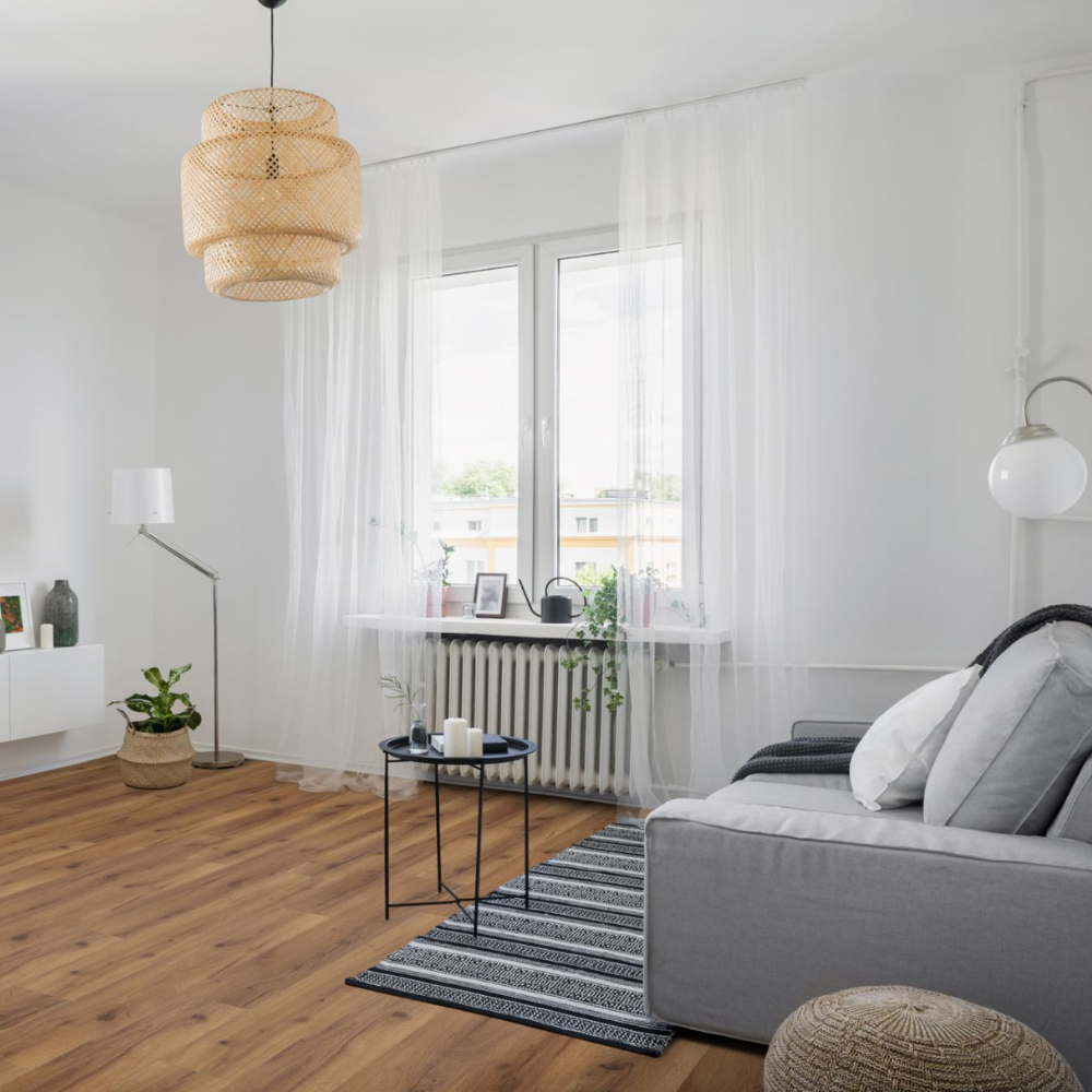 Oak Robust Fumed Laminate Wooden Flooring 19.6 x 121.5cm-Delforno