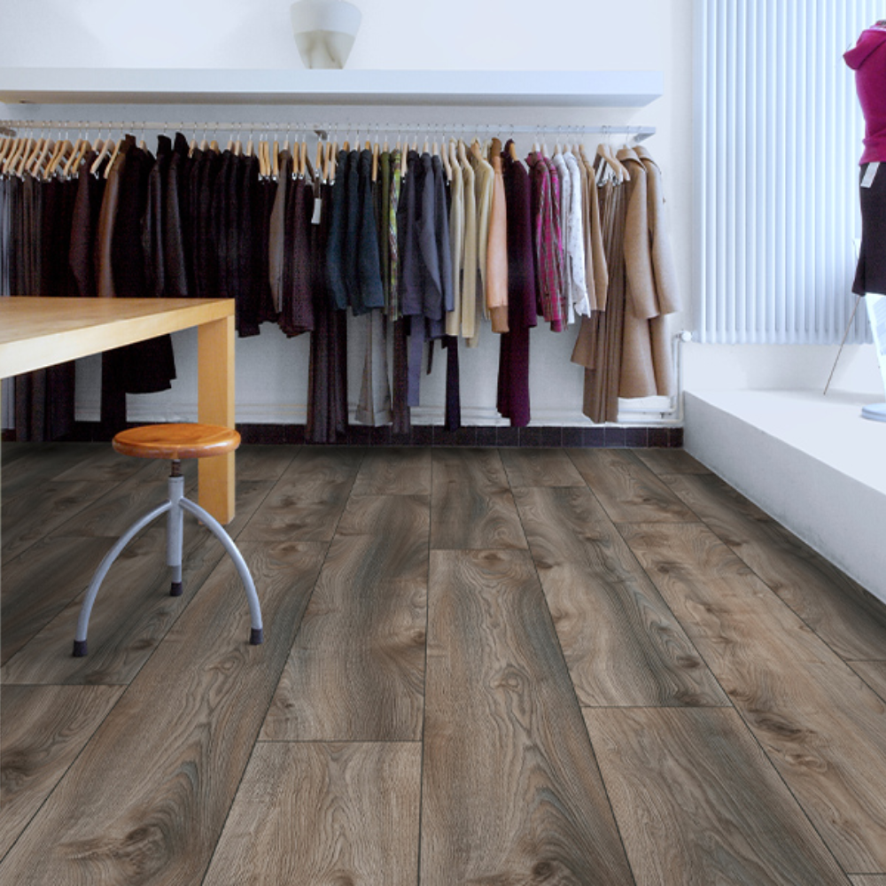 Macro Oak Grey Laminate Wooden Flooring 18.8 x 184.5cm-Delforno