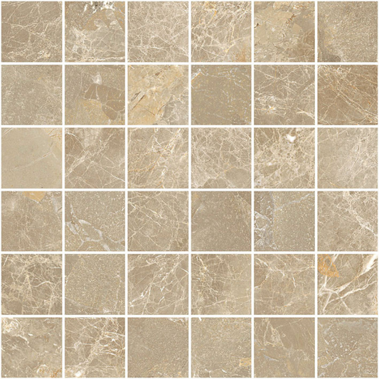 Cosmopolitan Taupe Porcelain Tile 30 x 30cm-Delforno