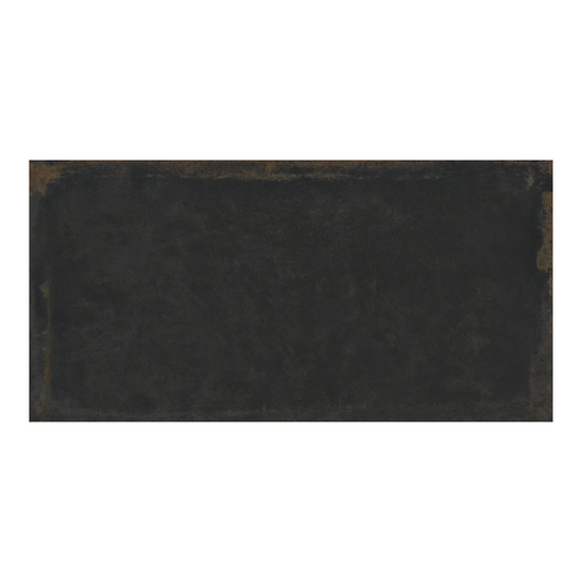 Steel Black Natural Porcelain Tile 49.75 x 99.55cm-Delforno