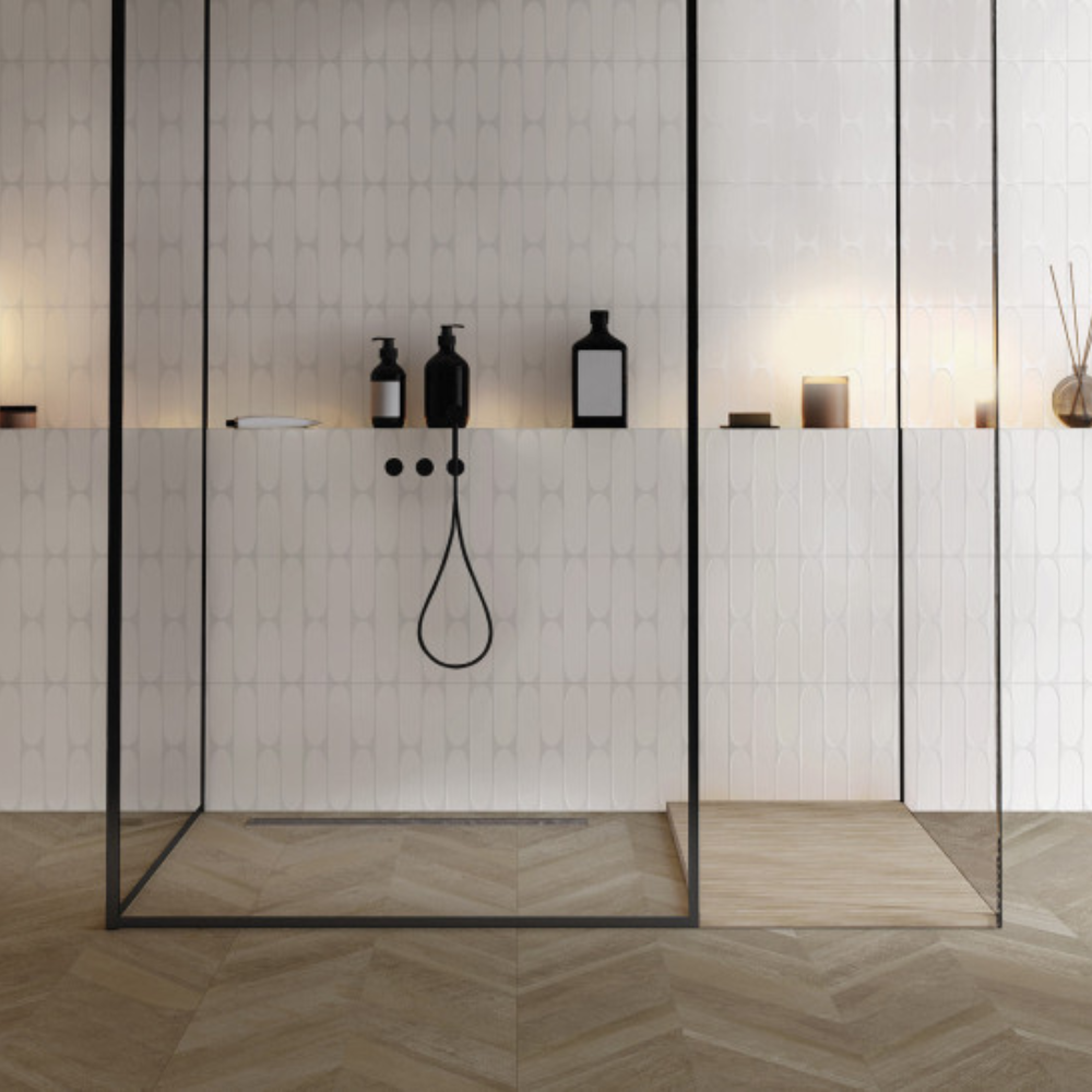 Chevron Oak Natural Porcelain Tile 50 x 100cm-Delforno