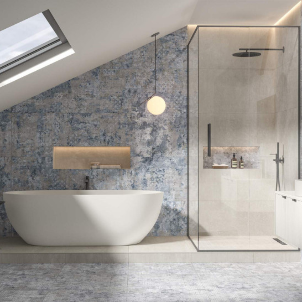 Rug Grey Natural Porcelain Tile 50 x 100cm-Delforno