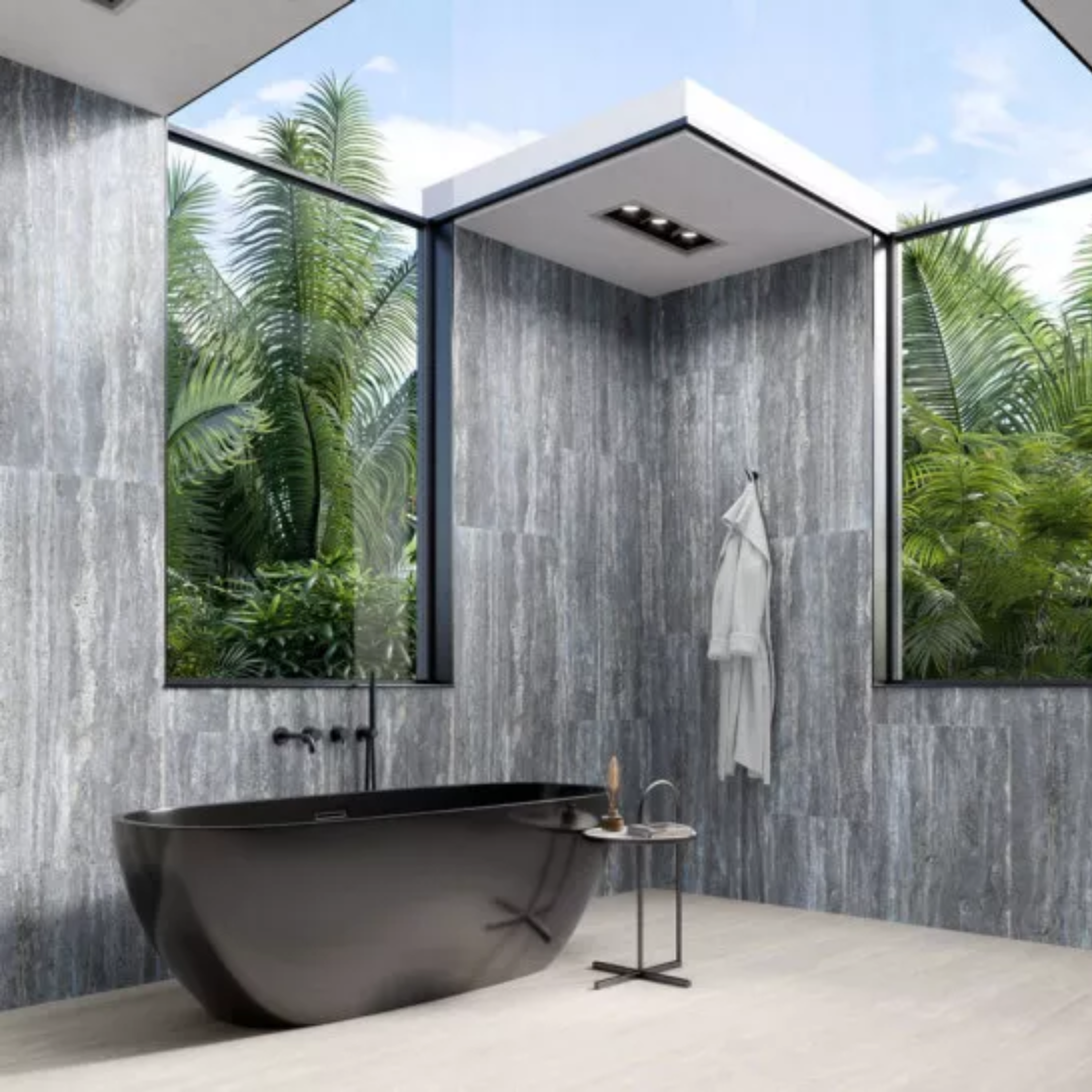 Travertino Blue Natural Porcelain Tile 60 x 120cm