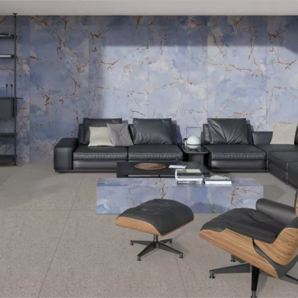 Roma Blue Polished Porcelain Tile 120 x 120cm