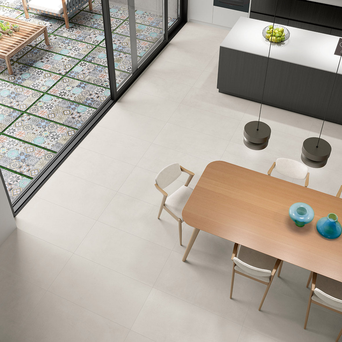 Inside Out Collection: Sweden Stamp Slab Porcelain Tile 50x100x2cm-Delforno