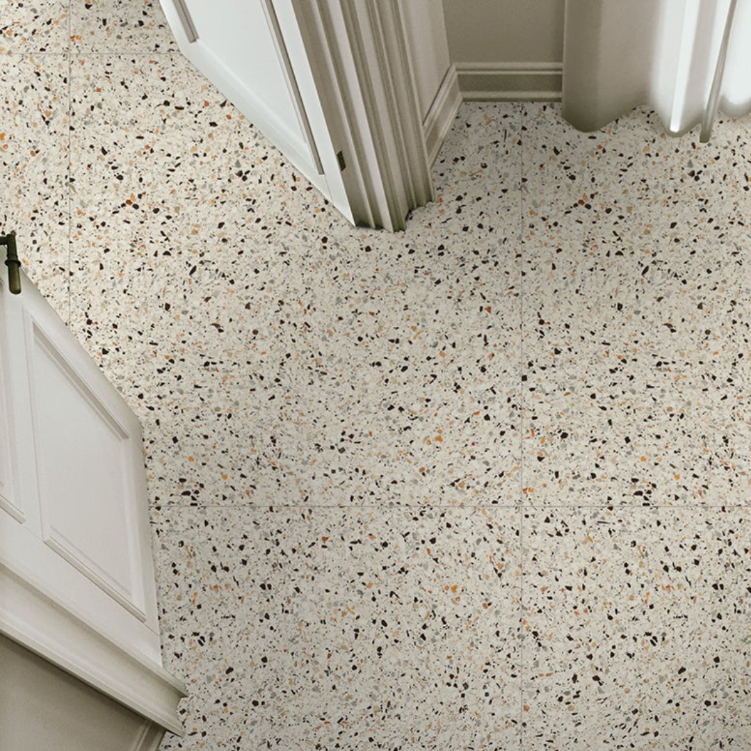 Terrazzo Melody Cream Porcelain Tile 60 x 60cm