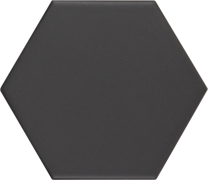 Kromatika Black Hexagon Porcelain Tile 11.6 x 10.1cm