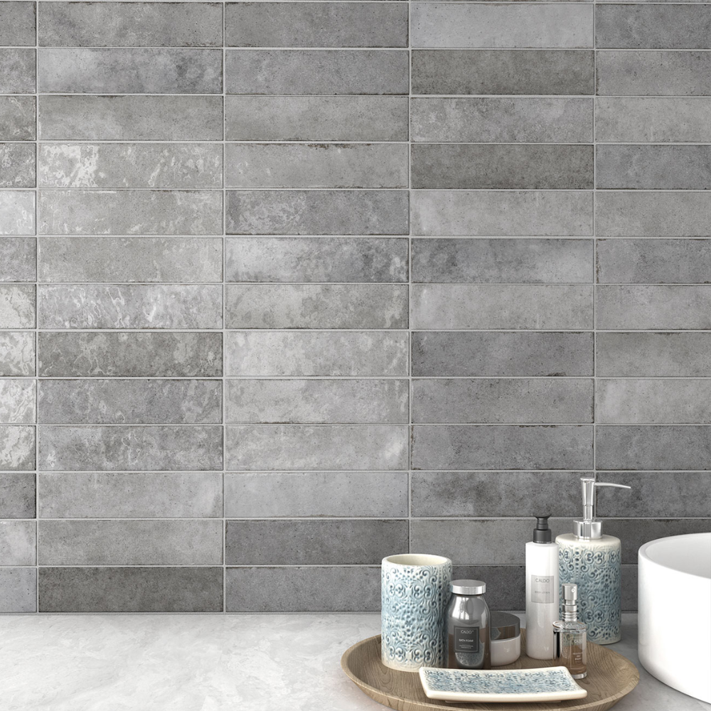 Tribeca Grey Whisper Porcelain Tile 6 x 24.6cm