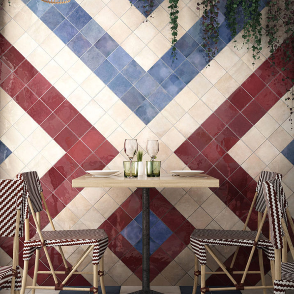 Artisan Colonial Blue Ceramic Tile 13.2 x 13.2cm-Delforno