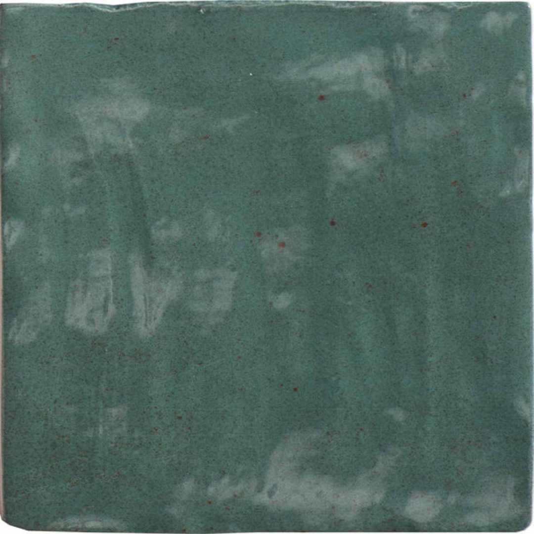 Riad Green Ceramic Tile 10 x 10cm