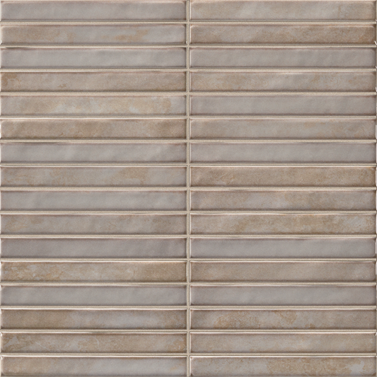 Pencil Raku Grey Ceramic Tile 35 x 35cm-Delforno