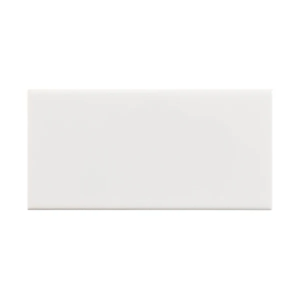 Blanco Matt Flat Ceramic Tile 7.5 x 15cm-Delforno