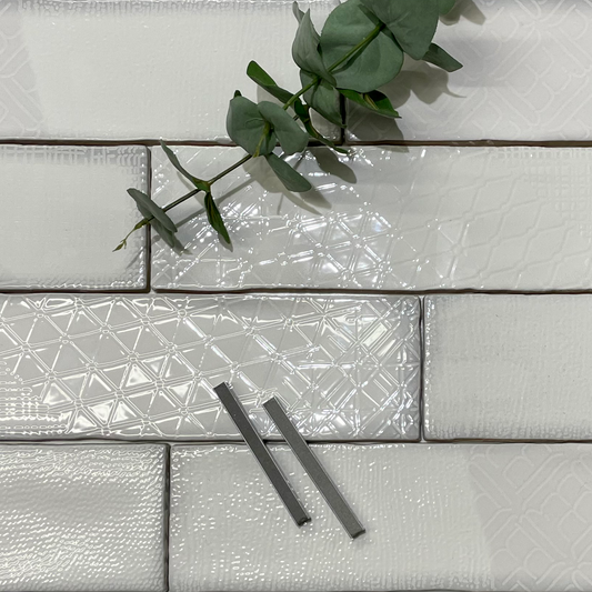 Ante Sardena White Ceramic Tile 7.5 x 30cm-Delforno-Delforno