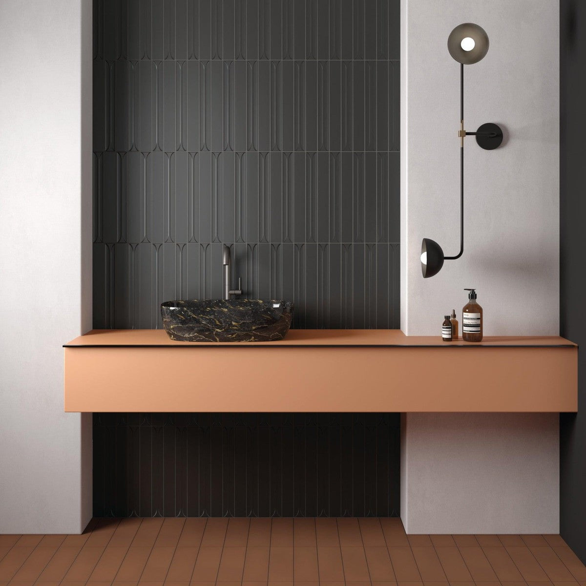 Architectural Format Hopp Graphite Bro Decor Matt Tile 5x40cm-Delforno-Delforno