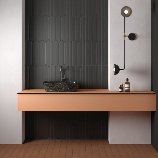Architectural Format Hopp Graphite Bro Decor Matt Tile 5x40cm-Delforno-Delforno