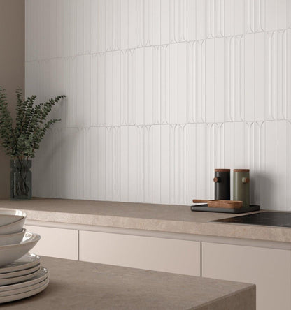 Architectural Format Hopp White Bro Decor Matt Tile 5x40cm-Delforno-Delforno