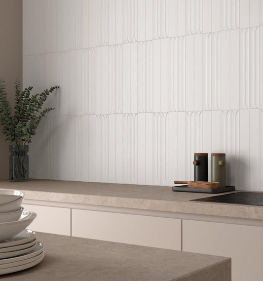Architectural Format Hopp White Bro Decor Matt Tile 5x40cm-Delforno-Delforno