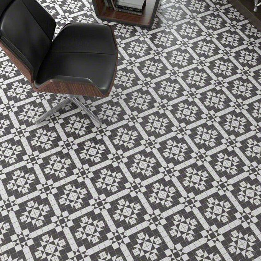 Arrow Black Ceramic Tile 31.6 x 31.6cm-Delforno Tiles & Timber-Delforno