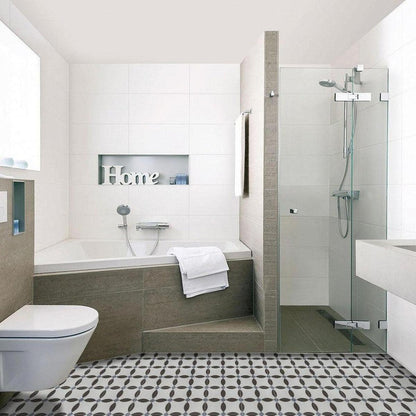 Authentic Pattern Cherie Noir Porcelain Tile 20 x 20cm-Delforno Tiles & Timber-Delforno