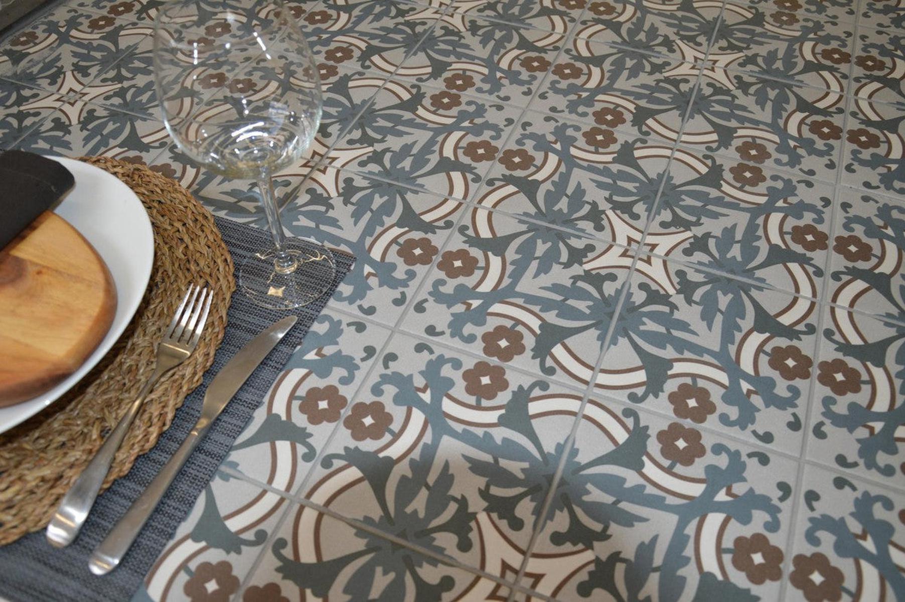 Authentic Pattern Iris Porcelain Tile 15 x 15cm-Delforno Tiles & Timber-Delforno