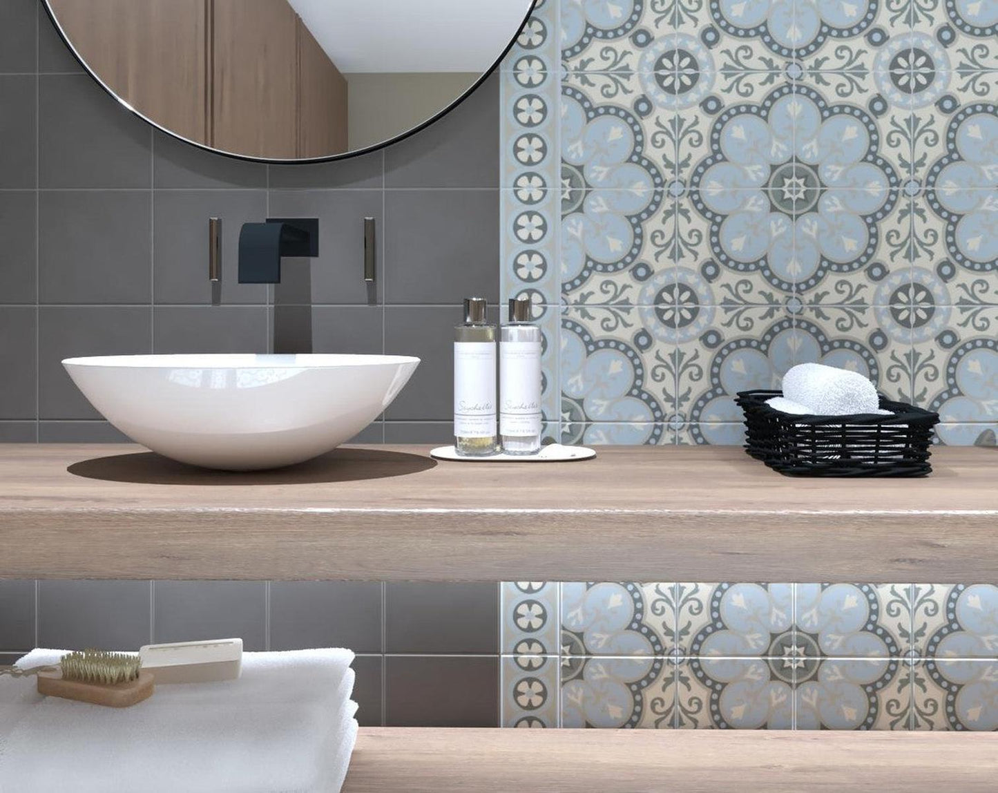 Authentic Pattern Lisette Porcelain Tile 15 x 15cm-Delforno Tiles & Timber-Delforno