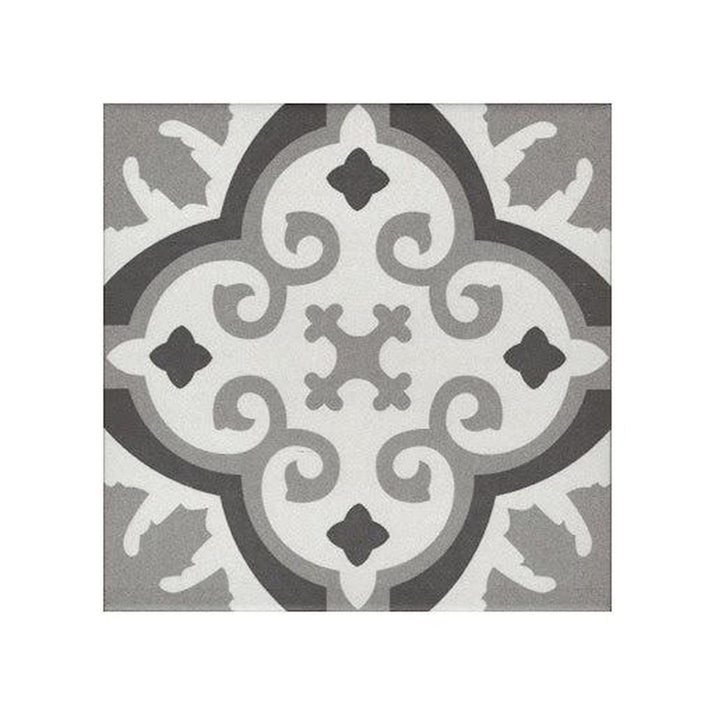 Authentic Pattern Toro Noir Porcelain Tile 20 x 20cm-Delforno Tiles & Timber-Delforno