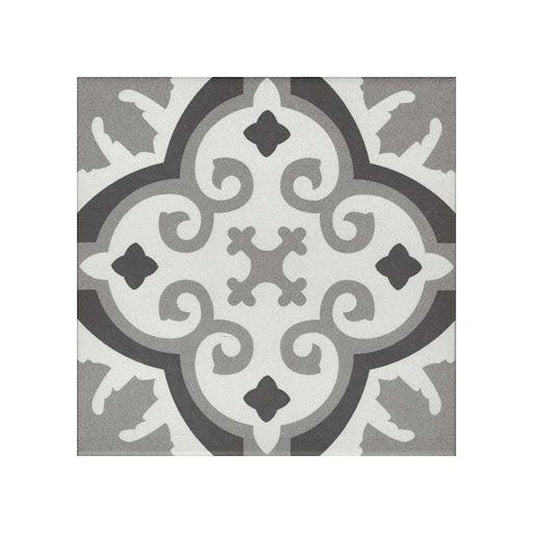 Authentic Pattern Toro Noir Porcelain Tile 20 x 20cm-Delforno Tiles & Timber-Delforno