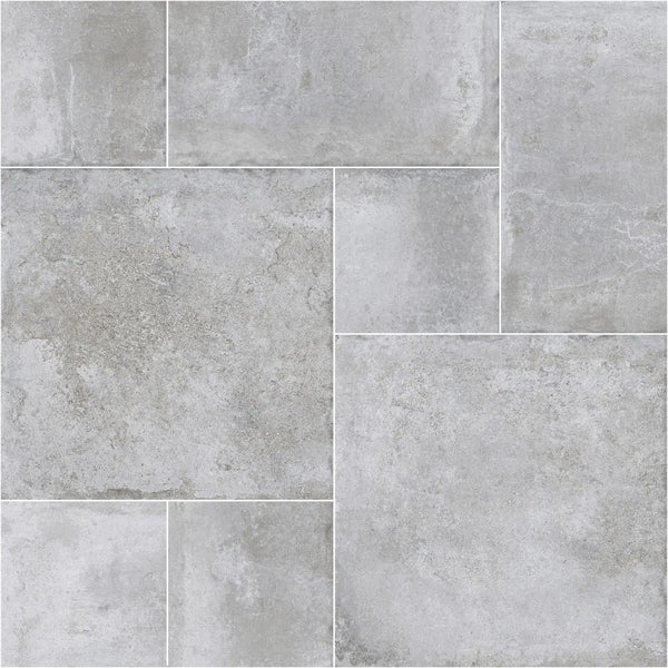Adobe Silver Modular Porcelain Tile 50 x 50cm – Delforno