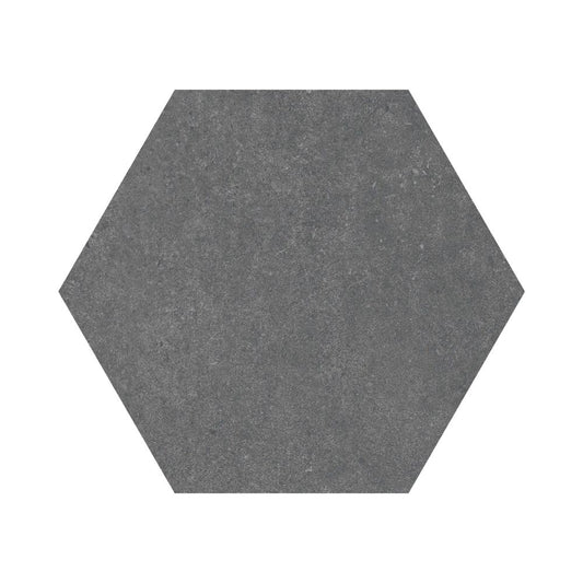 Traffic Dark Grey Hex Porcelain Tiles 25x25cm-Delforno
