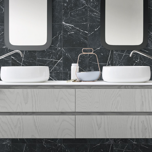 Marquina Classic Porcelain Tile 25 x 25cm-Delforno