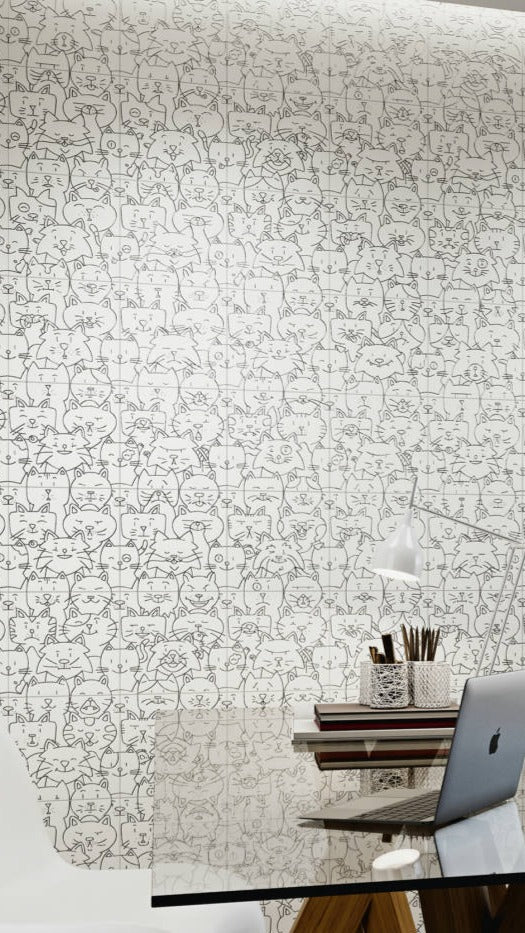 Pattern Floor Oh My Cat Glazed Porcelain Tile 25 x 25cm-Delforno Tiles & Timber-Delforno
