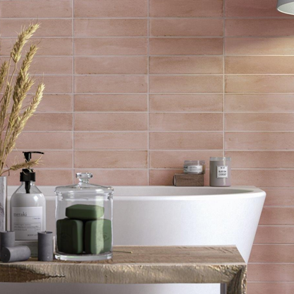 Nala Coral Porcelain Tile 6 x 24.6cm