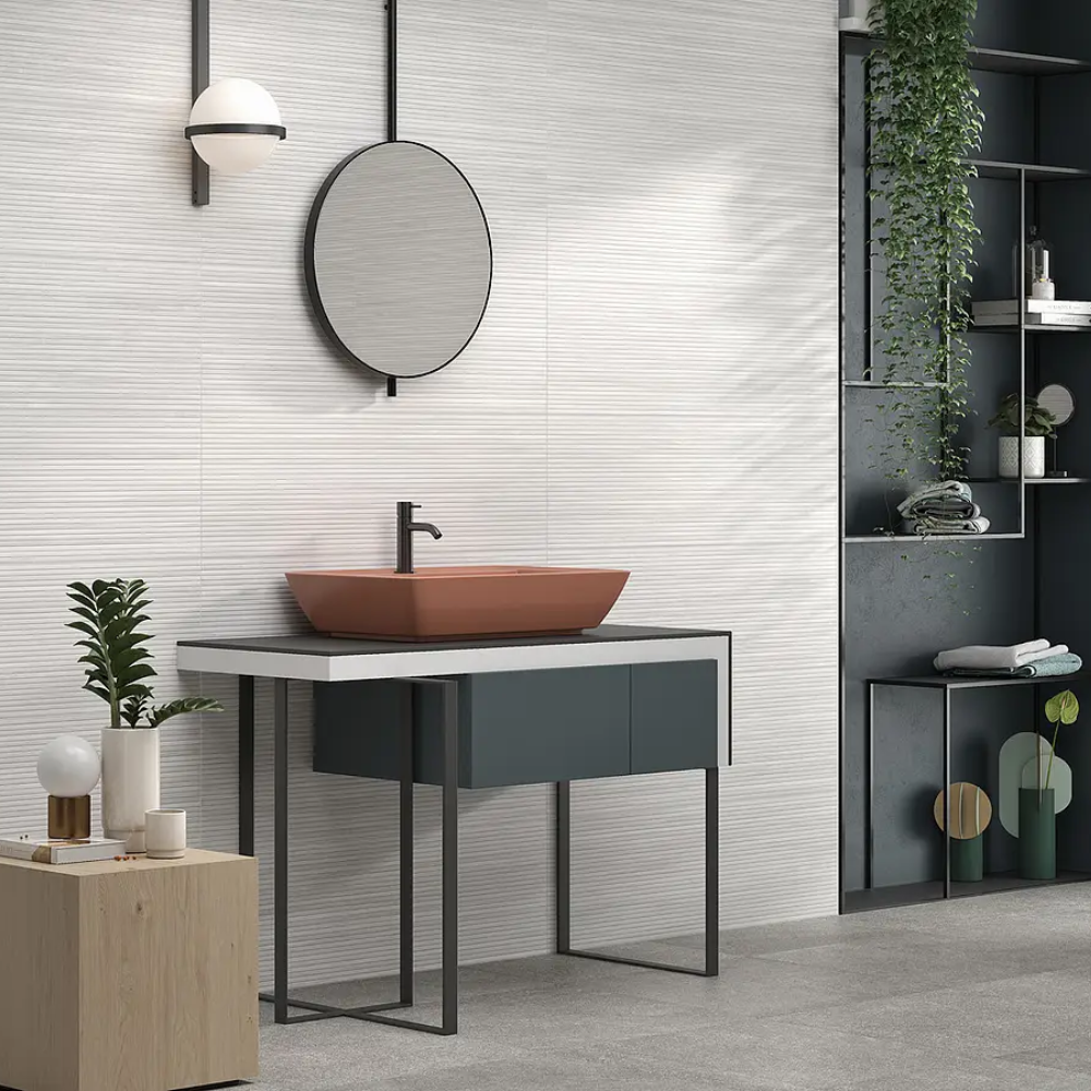 Linnear White Matt Ceramic Tile 31.6 x 100cm-Delforno