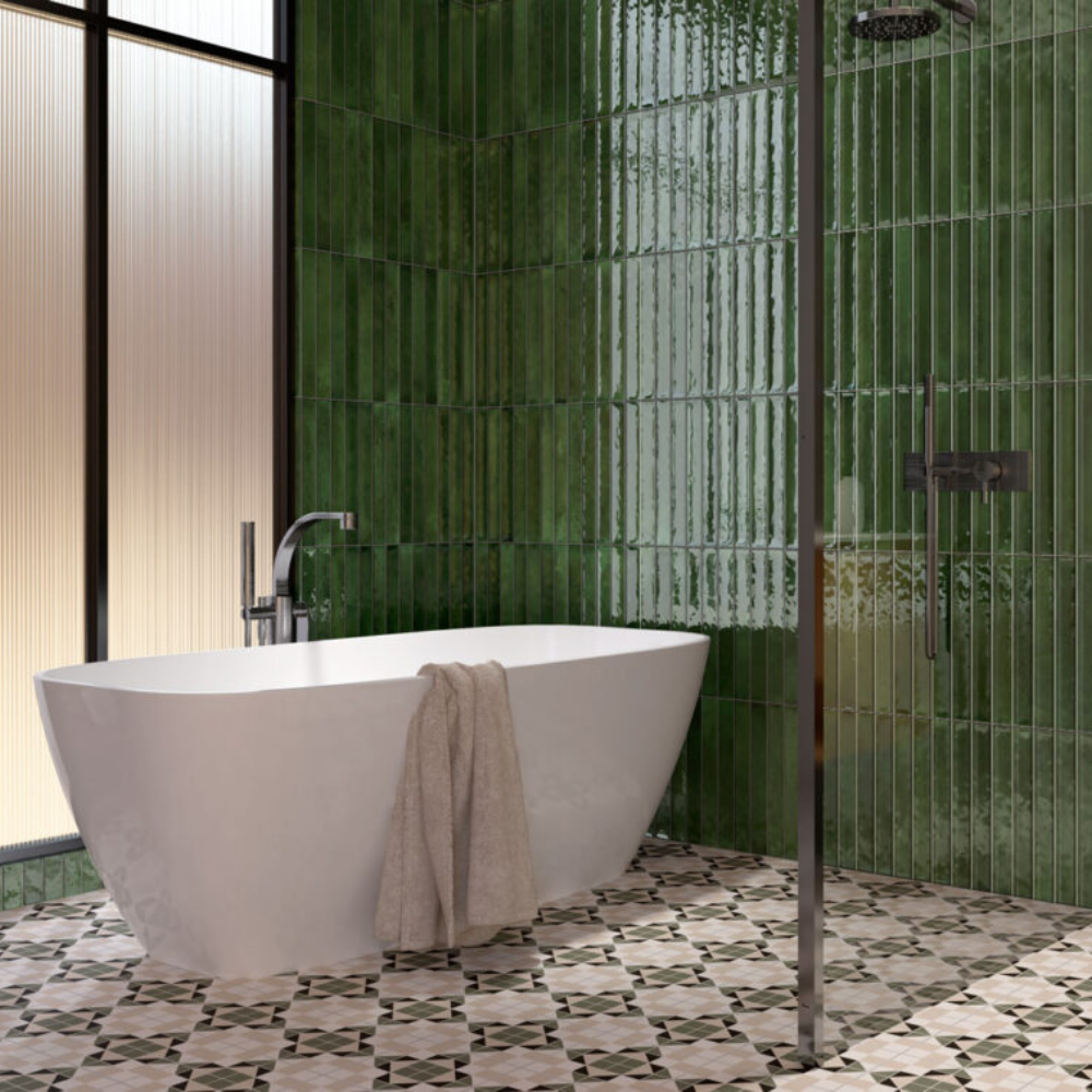 Celtic 40 Verde Ceramic Tile 5 x 40cm-Delforno