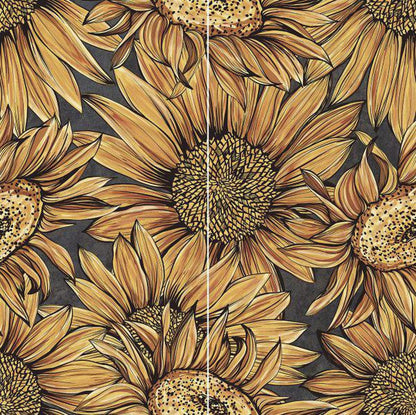 Botanicals Golden Flower Porcelain Tiles 100 x 50cm-Delforno-Delforno