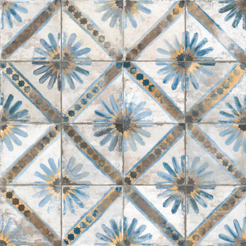 Marrakech Blue 45 x 45cm R9-Delforno