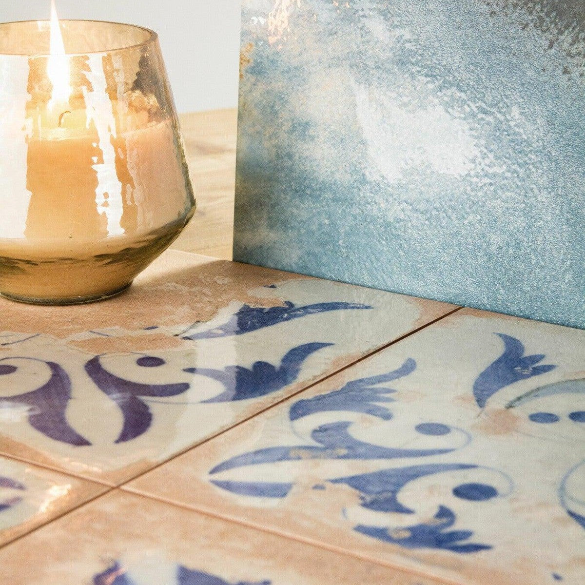 Coimbra Foliage Ceramic Tile 45 x 45cm-Delforno Tiles & Timber-Delforno
