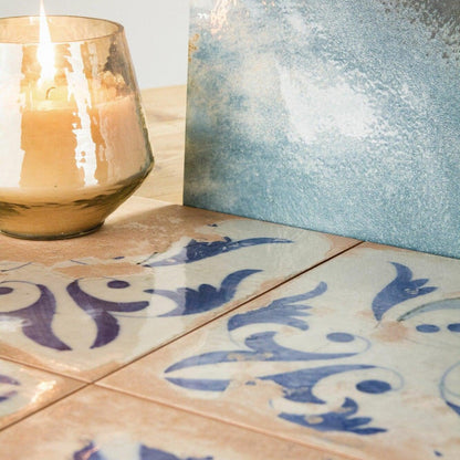 Coimbra Foliage Ceramic Tile 45 x 45cm-Delforno Tiles & Timber-Delforno